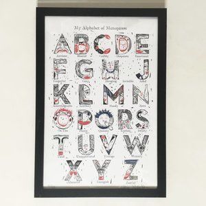 Alphabet of Menopause Framed Poster Signed Karen Stanton